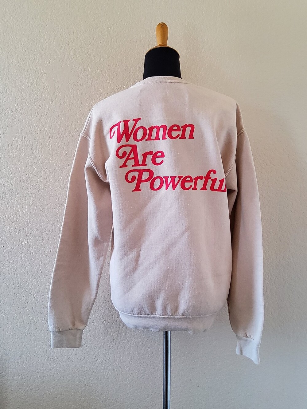 One DNA Cream "Women Are Powerful" Fleece Sweatshirt - Size M